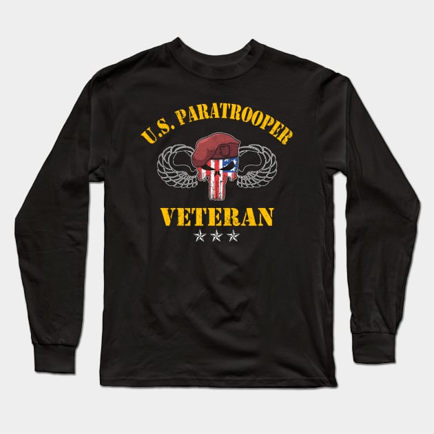 US Paratrooper Army Veteran Airborne Division - Veterans Day Gift Long Sleeve T-Shirt by floridadori